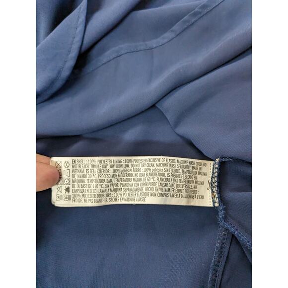 Forever 21 Sundress L Navy Blue Juniors Mini Sleeveless Crisscross Back Dress - Picture 6 of 9